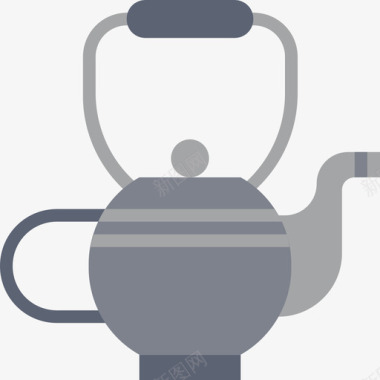 茶壶spa元素5扁平图标图标