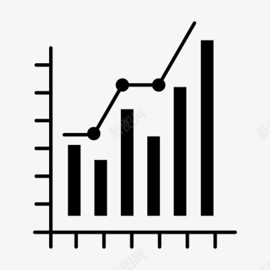 现代宣传海报图表分析条形图图标图标