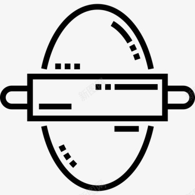 面团面团烹饪26线性图标图标
