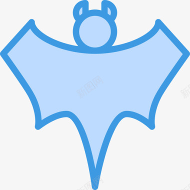 蝙蝠万圣节122蓝色图标图标