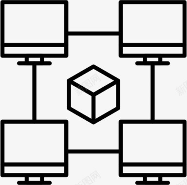 区块计算机网络区块区块链图标图标