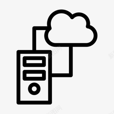 云传输文件共享云计算机图标图标