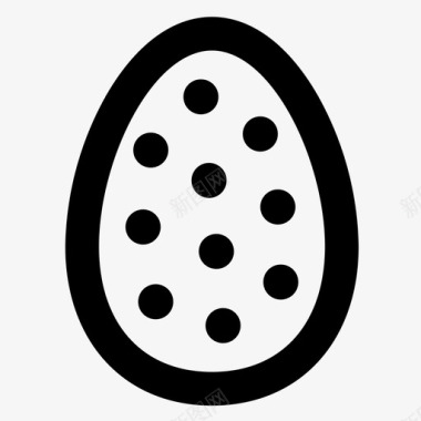 复活节彩蛋装饰圆点图标图标