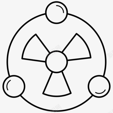 核能电力工业能量学图标图标