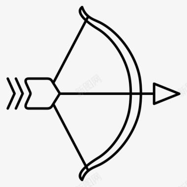 弓箭射箭动能图标图标