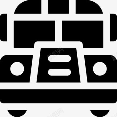 公共标识红校车公共交通11满载图标图标