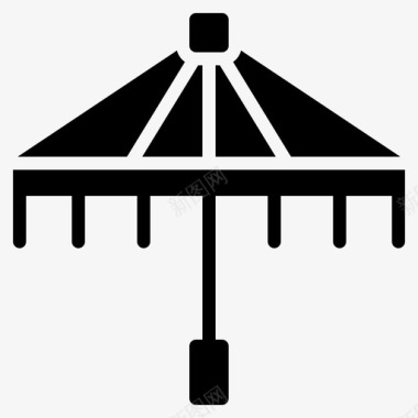 中国文化素材传统伞中国文化图标图标