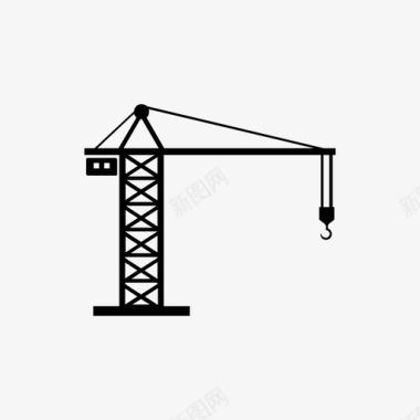 自动化工程起重机货物建筑图标图标