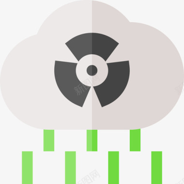 排放二氧化碳二氧化碳云污染2平坦图标图标