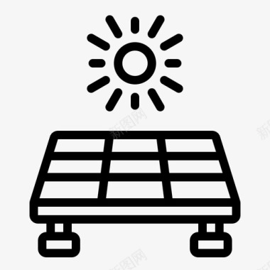 太阳能板太阳能板能源屋顶图标图标