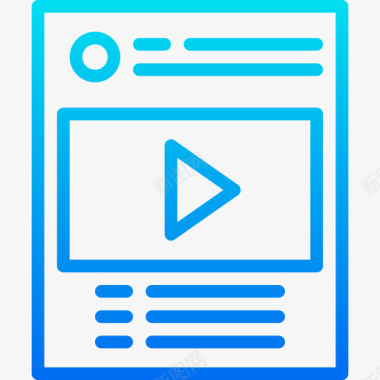 ae视频素材视频播放器多媒体47渐变图标图标