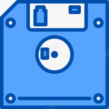 复古繁复软盘复古小工具6蓝色图标图标