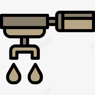 过滤过程咖啡过滤器咖啡23线性颜色图标图标