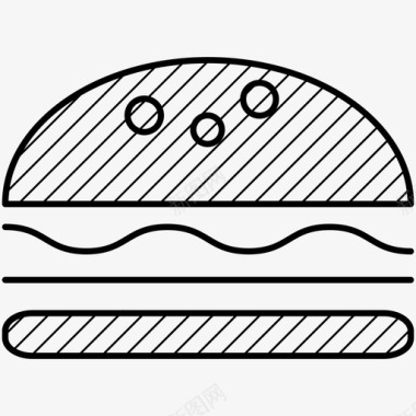 三明治巨无霸汉堡图标图标
