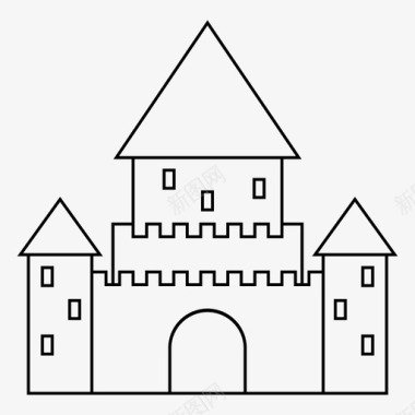 着名地标建筑奇隆城堡欧洲旅游著名的瑞士图标图标