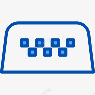 出租广告位出租车交通111蓝色图标图标