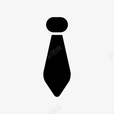 黑领带商务正式图标图标