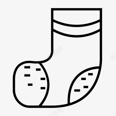 袜子圣诞节圣诞老人图标图标