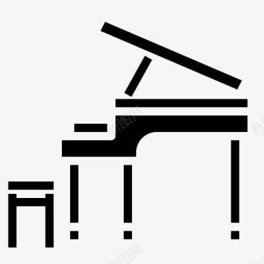 爵士鼓手钢琴乐器键盘图标图标