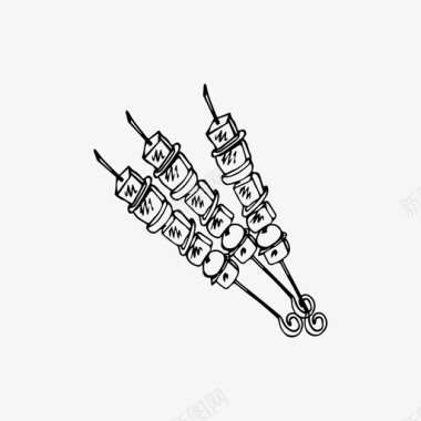 周末培训班烧烤食物周末图标图标