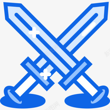 剑游戏55蓝色图标图标