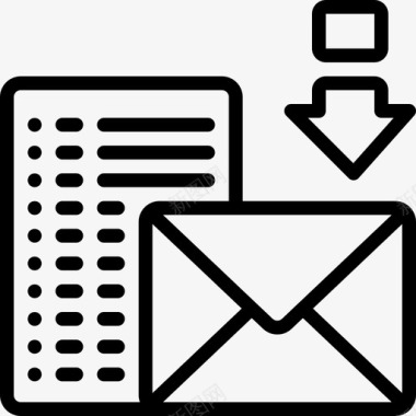 电子邮件电子邮件网络性能2线性图标图标