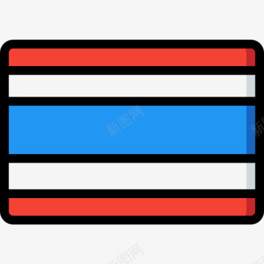 泰国泰国国旗10线颜色图标图标