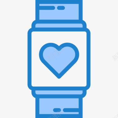 智能手表健康护理28蓝色图标图标