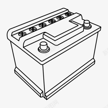 电路板零件蓄能器电池汽车图标图标