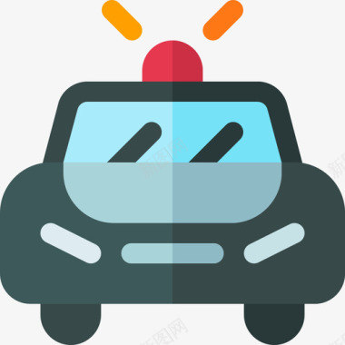 公共标识红警车公共交通10平车图标图标