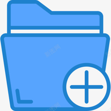 添加添加文件夹文档9蓝色图标图标