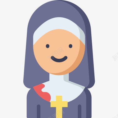修女修女万圣节95平房图标图标