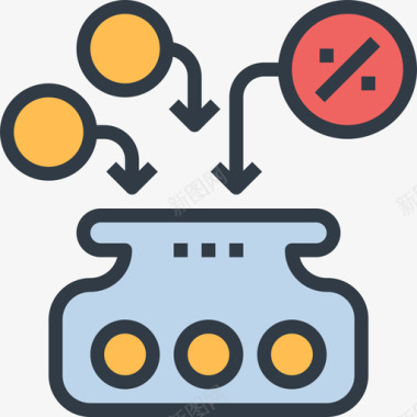 储蓄客户忠诚度计划3线性颜色图标图标