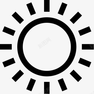 太阳沙漠18号直线型图标图标
