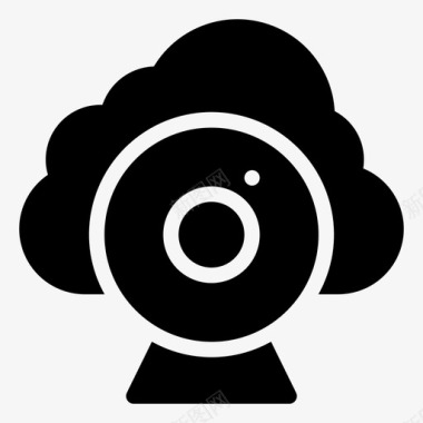 云服务器网络摄像头摄像头云图标图标