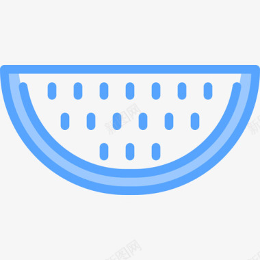 西瓜食物115蓝色图标图标
