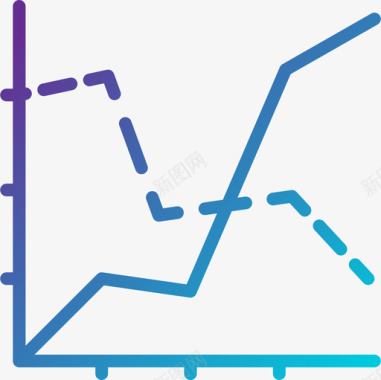 折线图折线图业务梯度图标图标