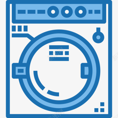 免洗洗衣机洗衣机家用电器16蓝色图标图标