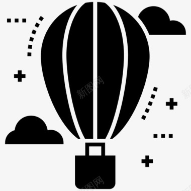 热气球热气球冒险气球图标图标