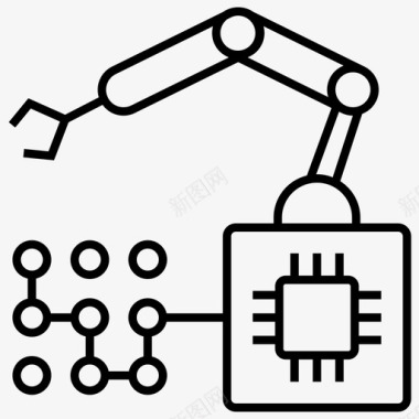 机器投币机器学习人工智能机器人图标图标