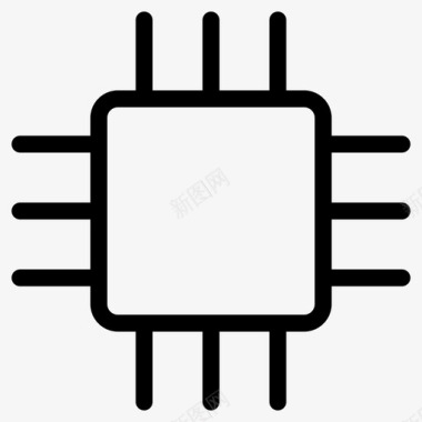 第六代处理器电路电子微处理器图标图标