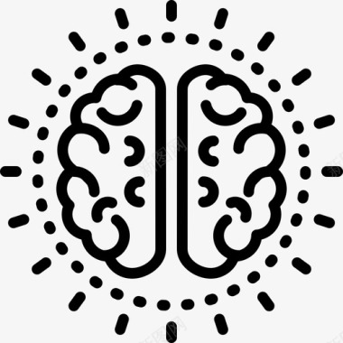 理智头脑大脑神经学图标图标