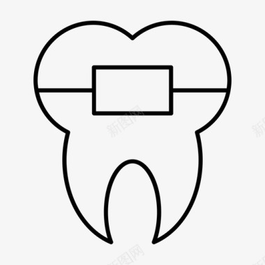 牙套磨牙口腔图标图标