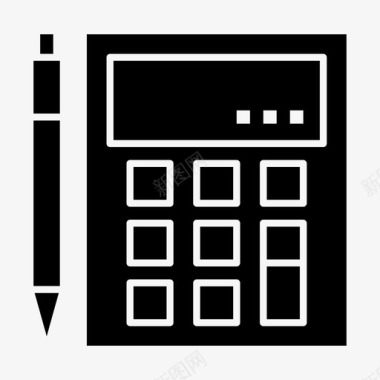 数学标识计算器计算金融图标图标