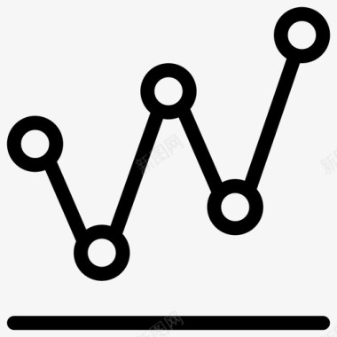 三月数据分析线图数据图形图标图标