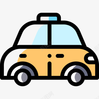 公共交通标识出租车公共交通13颜色省略图标图标