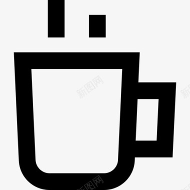 极简风格茶巧克力咖啡杯图标图标