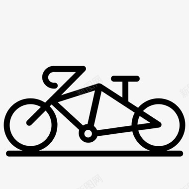自行车双轮公路图标图标