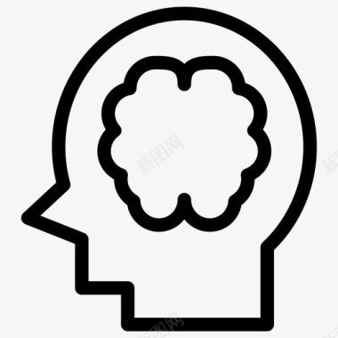 大脑人脑思维图标图标