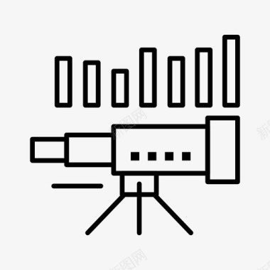 预测望远镜商业预测图标图标
